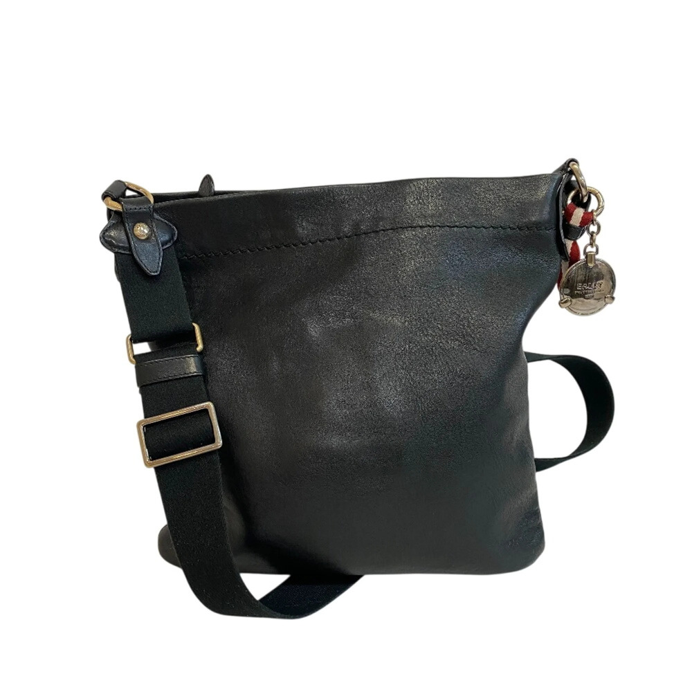 BALLY Charm-Attached Shoulder Bag, Black